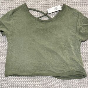 American Eagle Outfitters Sage Green Short Sleeve Top